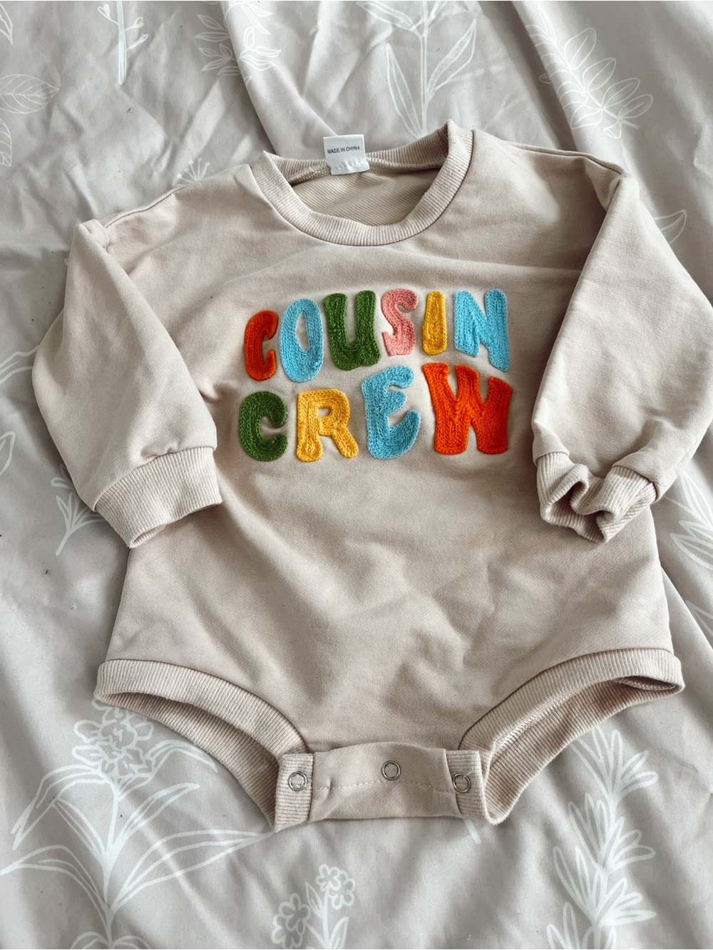 cousin crew bubble onesie
